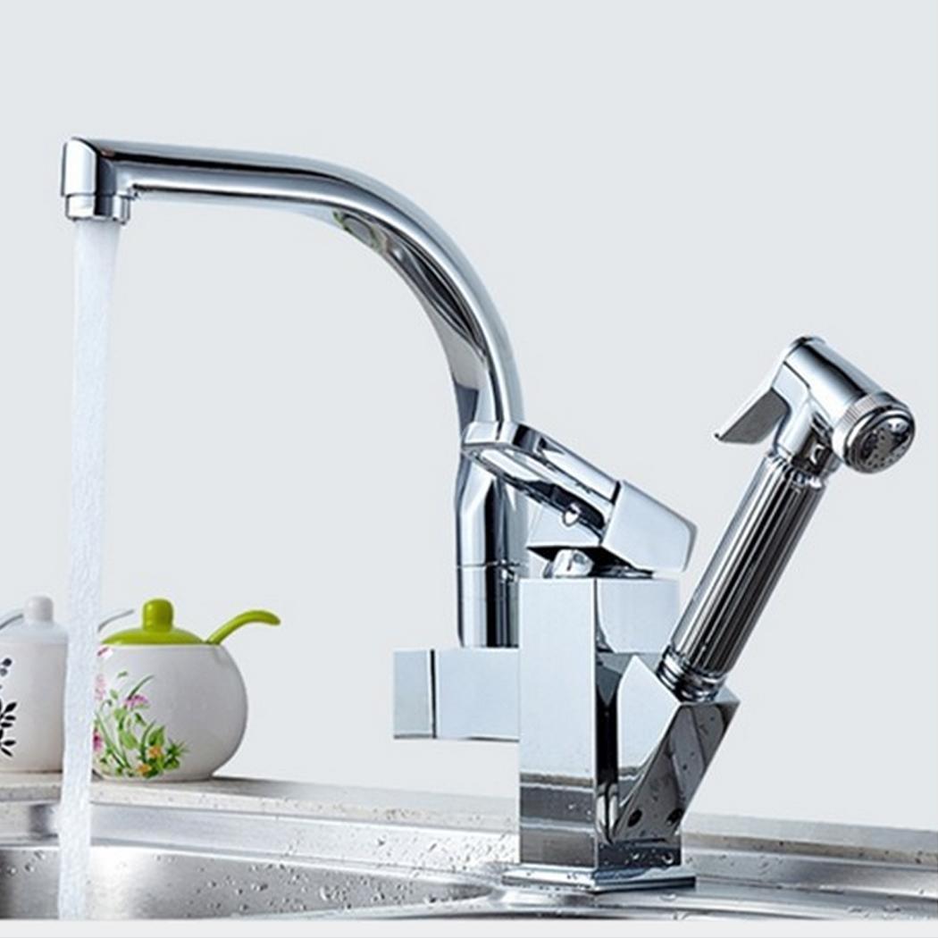 Wasserhahn mit Doppel-Auslauf für Bad Küche Balkon Waschbecken E | eBay