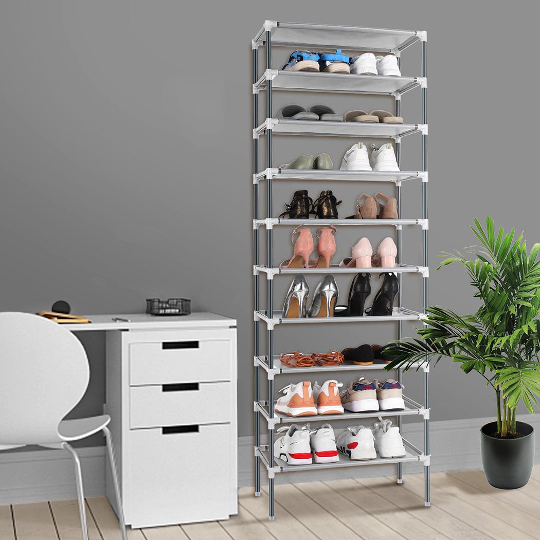 Schuhregal Schuhablage Schuhständer Standregal Dekor 10 Tier Schuhbank
